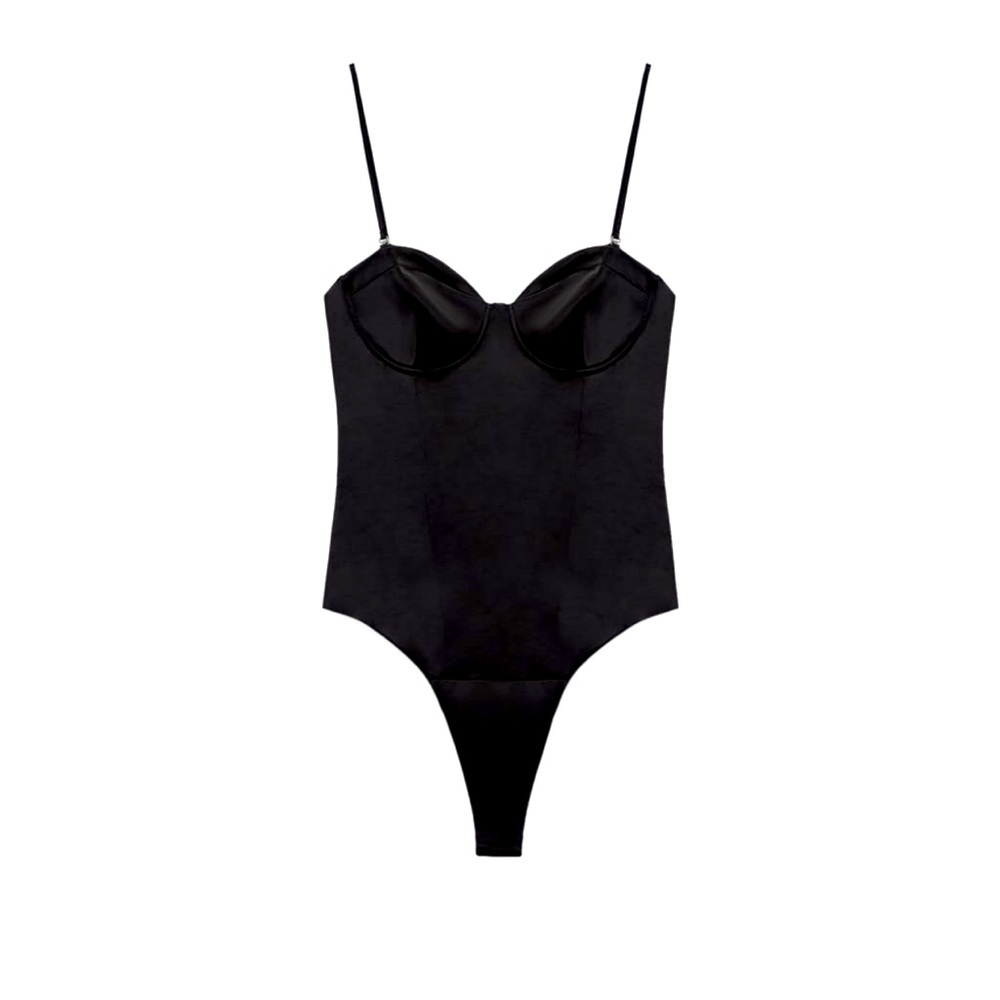 Zara Bustier Satin Bodysuit